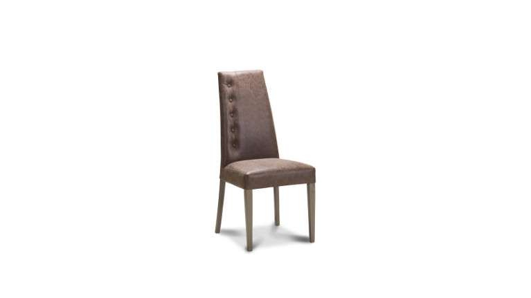 Chaise BELLINZONA - Un design soigné avec 5 boutons sur le dossier