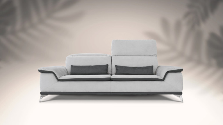 Canapé VOLARE - Toute l'élégance d'un canapé italien. Un bel effet de contraste soulegne les assises couettées.