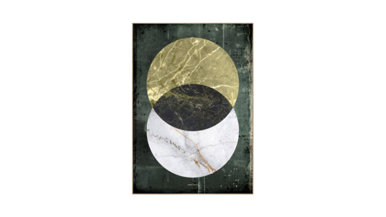 Tableau MARBLES RUSTIC - Tableau décoratif de haute qualité, disponible avec une surface brossée blanc mat ou brillante