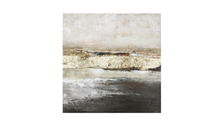 Tableau STRAT - Tableau paysage graphique carré. Peint sur toile de très haute qualité, véritable oeuvre d'art.