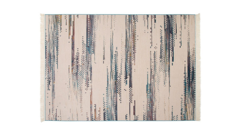 Tapis INC - Tapis inca beige avec motifs multicolores disponible dans plusieurs dimensions. Fabrication de haute qualité.