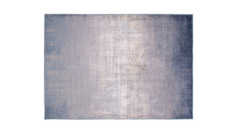 Tapis bleu GRAD - Tapis de forme rectangulaire avec un dégradé de bleu très tendance pour mettre en valeur votre décoration.