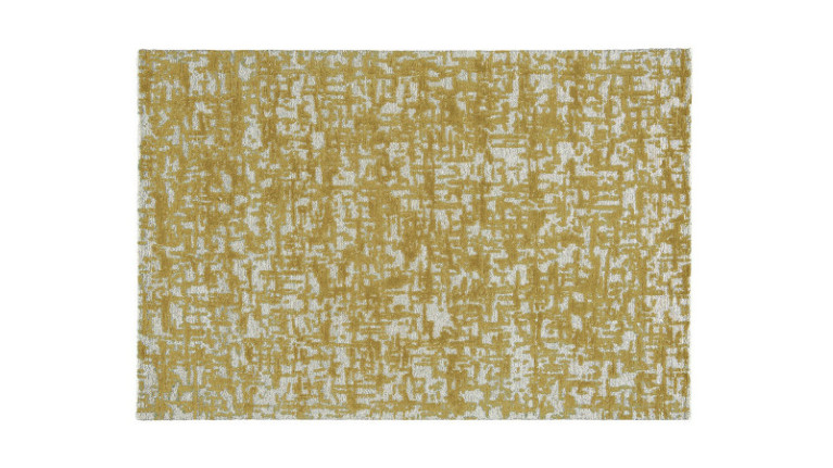 Tapis EMP - Tapis de qualité tufté main laine et soie végétale disponible en bleu canard ou jaune or. Plusieurs dimensions.