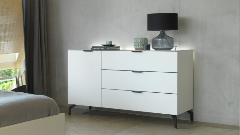 Meuble combiné PERLA - Un volume de rangement généreux et pratique, un design doux et épuré. Fabrication française Meubles CELIO