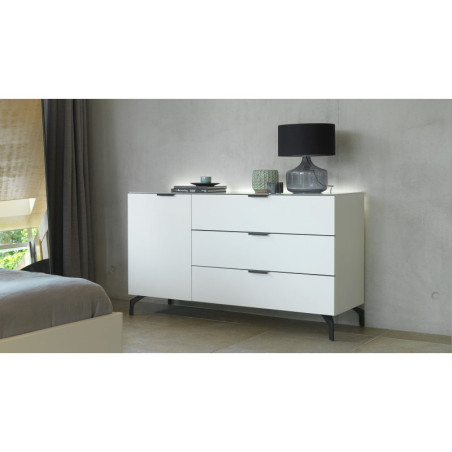 Meuble combiné PERLA - Un volume de rangement généreux et pratique, un design doux et épuré. Fabrication française Meubles CELIO