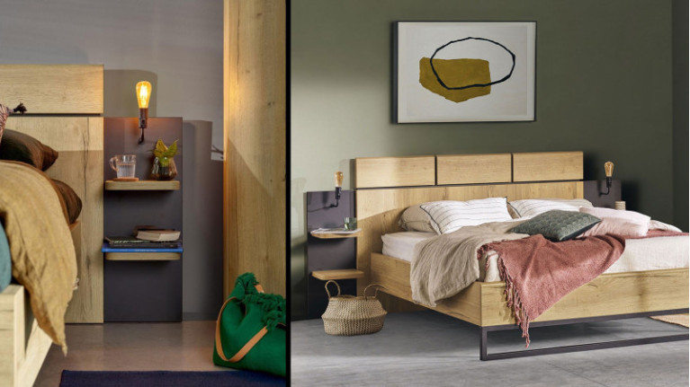 Chevet attendant tablette EIFFEL - Un style à la fois industriel, moderne et authentique pour une chambre unique ! Fabrication f