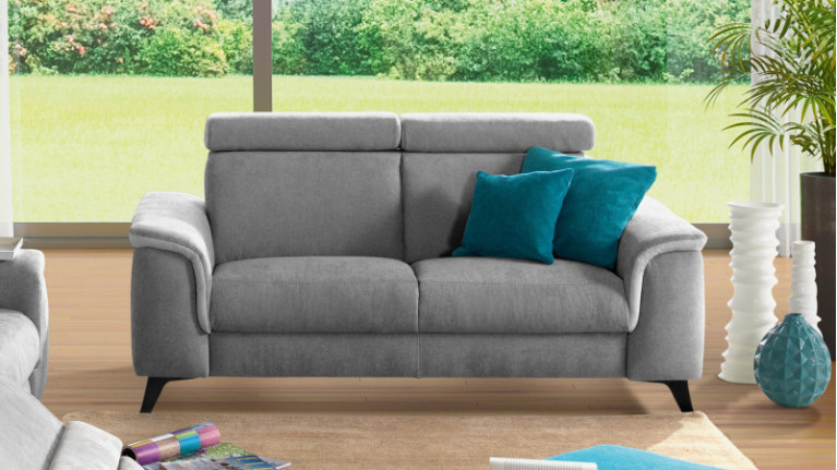 Canapé 2 3 places BRUGES - Canapé au grand confort avec ses têtières relevables multipositions et son assise mousse bultex en op