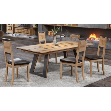 Table de repas extensible en bois CHALET - Apportez de la chaleur et de la convivialité à votre salle à manger.