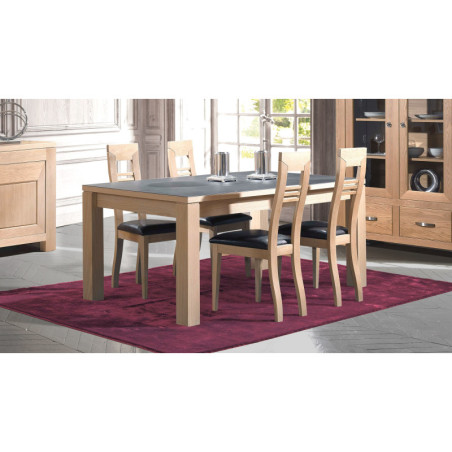 Table de repas extensible LUTECE - Elégance intemporelle et chaleur authentique du chêne. Grand choix de meubles et de finitions