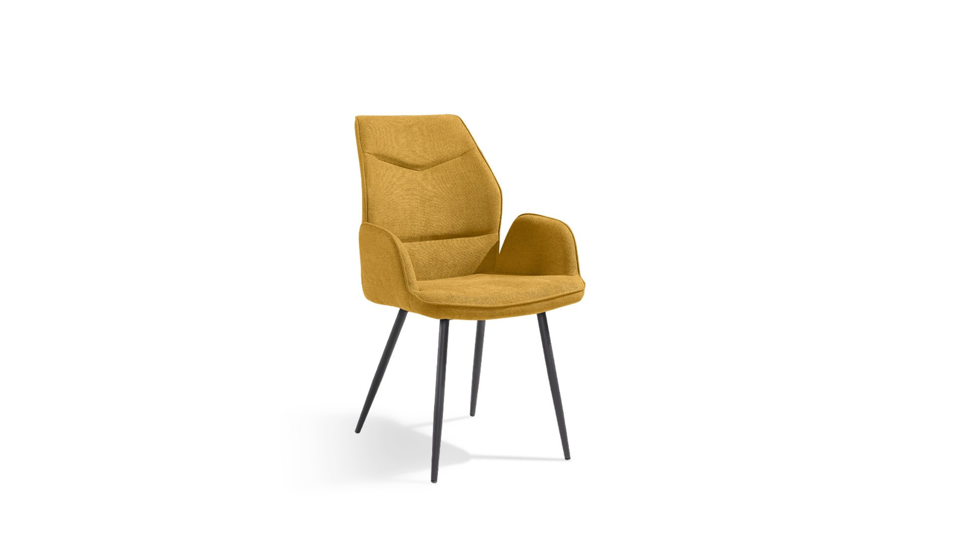Fauteuil JULIE - Un dossier ergonomique galbé au niveau des lombaires. Ce fauteuil avec accoudoirs apportera de la modernité à v