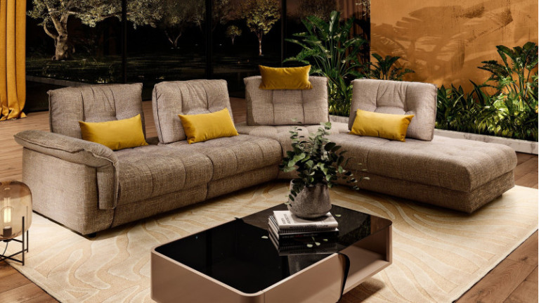 Canapé d'angle méridienne URBAN - Confort moelleux et double profondeur d’assise pour plus de détente