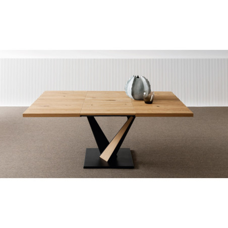 Table de repas carrée extensible WEST - Optez pour l'extensible ! De forme rectangulaire, tonneau, ovale ou ronde avec un piétem