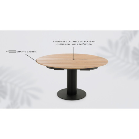 Table de repas ronde extensible ORBY
