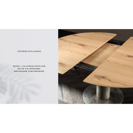 Table de repas ronde extensible ORBY