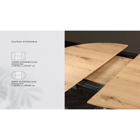 Table de repas carrée extensible WEST