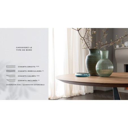 Table de repas carrée extensible WEST