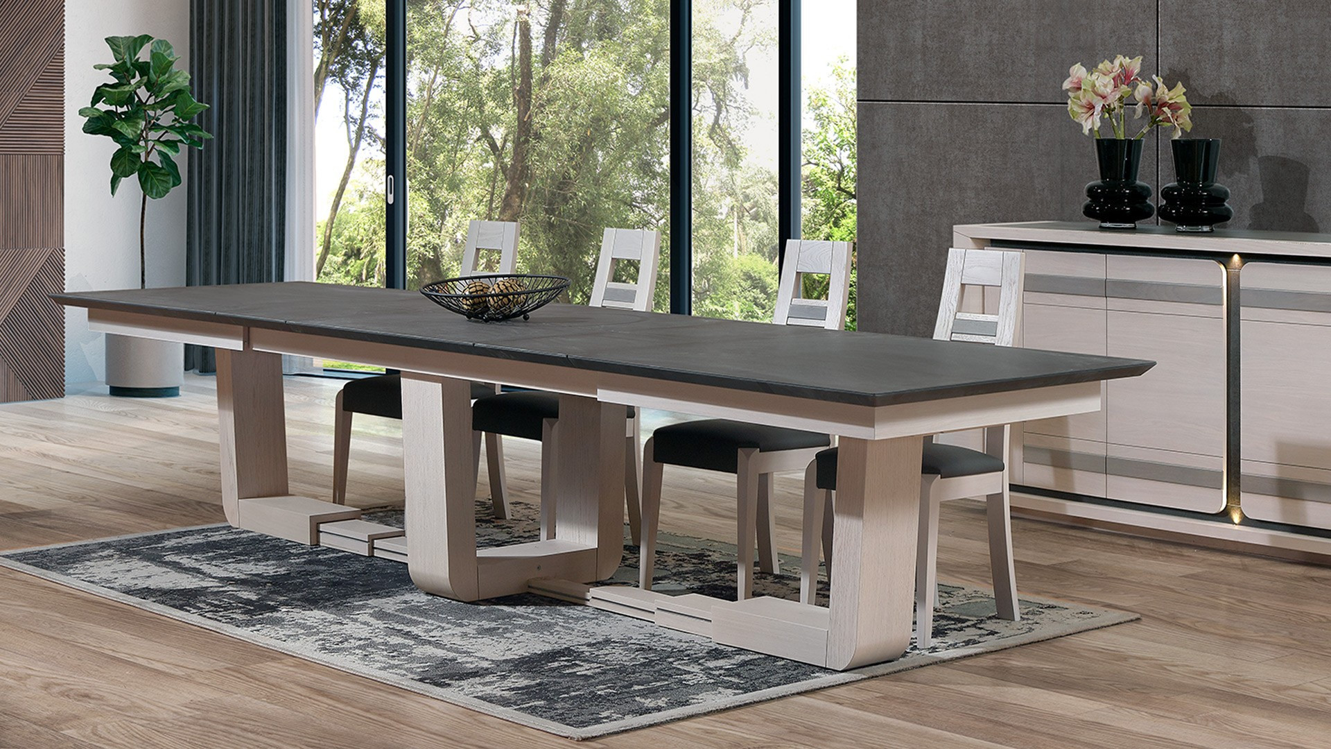Table de repas extensible rectangulaire en céramique EDEN - Multiples dimensions disponibles