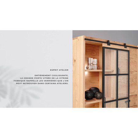 Vitrine 3 portes 1 tiroir FABRIQUE
