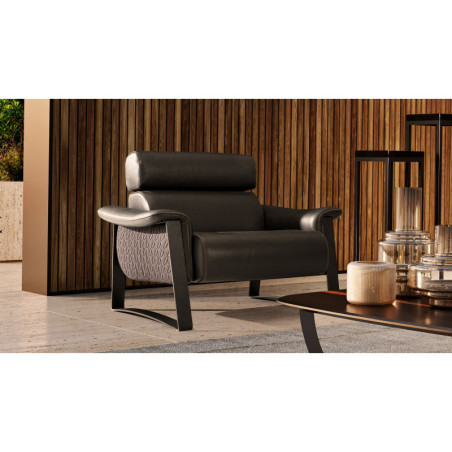 Fauteuil FALCON - Design itlien exceptionnel et élégance des côtés surpiqués. Existe aussi en version canapé.