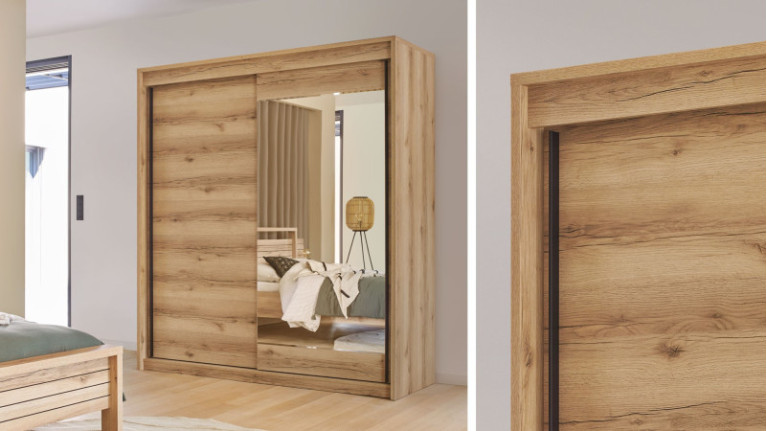 Armoire en bois 2 portes coulissantes FOREST Meubles CELIO