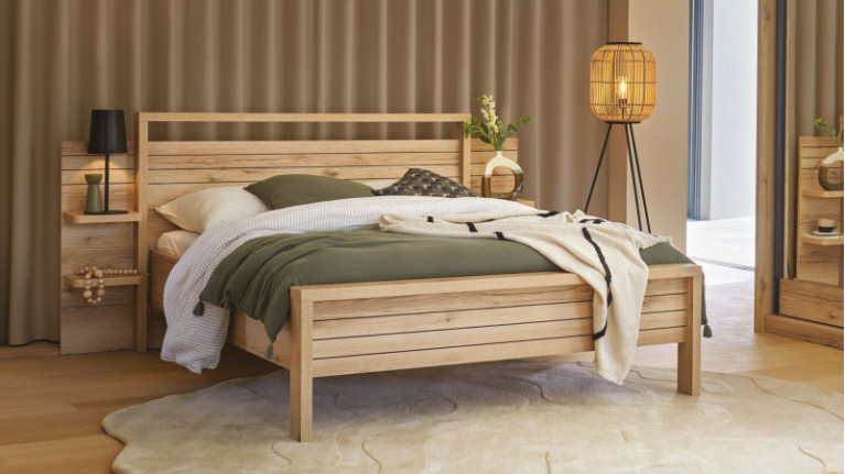 Paire de chevets attenants en bois au lit FOREST - Meubles CELIO