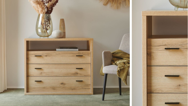 Commode 3 tiroirs 1 niche...