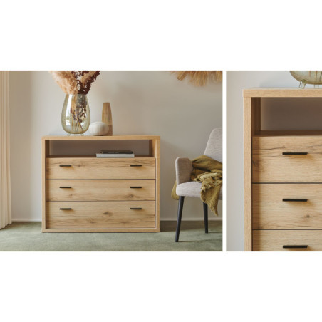 Commode 3 tiroirs 1 niche FOREST