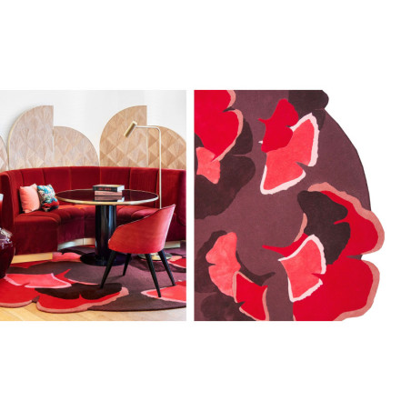 Un tapis floral en laine au design tendance GINKGO
