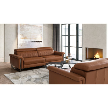 Canapé DETROIT | Grand confort pour ce canapé droit réalisable en tissu ou cuir