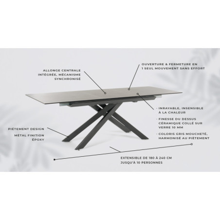 Table de repas extensible VIOLETTE