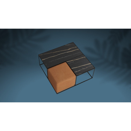 Table basse avec pouf intégré BELLAGIO