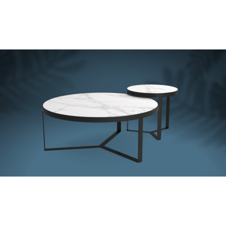 Ensemble table basse et bout de canapé PLUTO