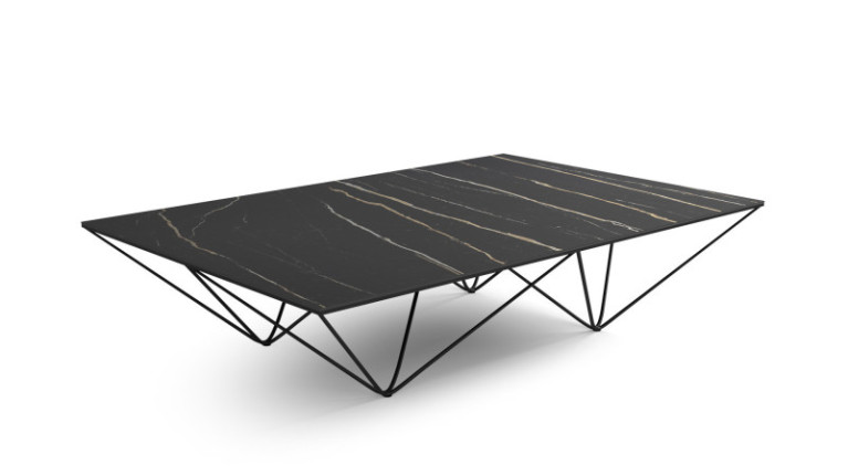 Table basse grand format en céramique inrayable PRISMA