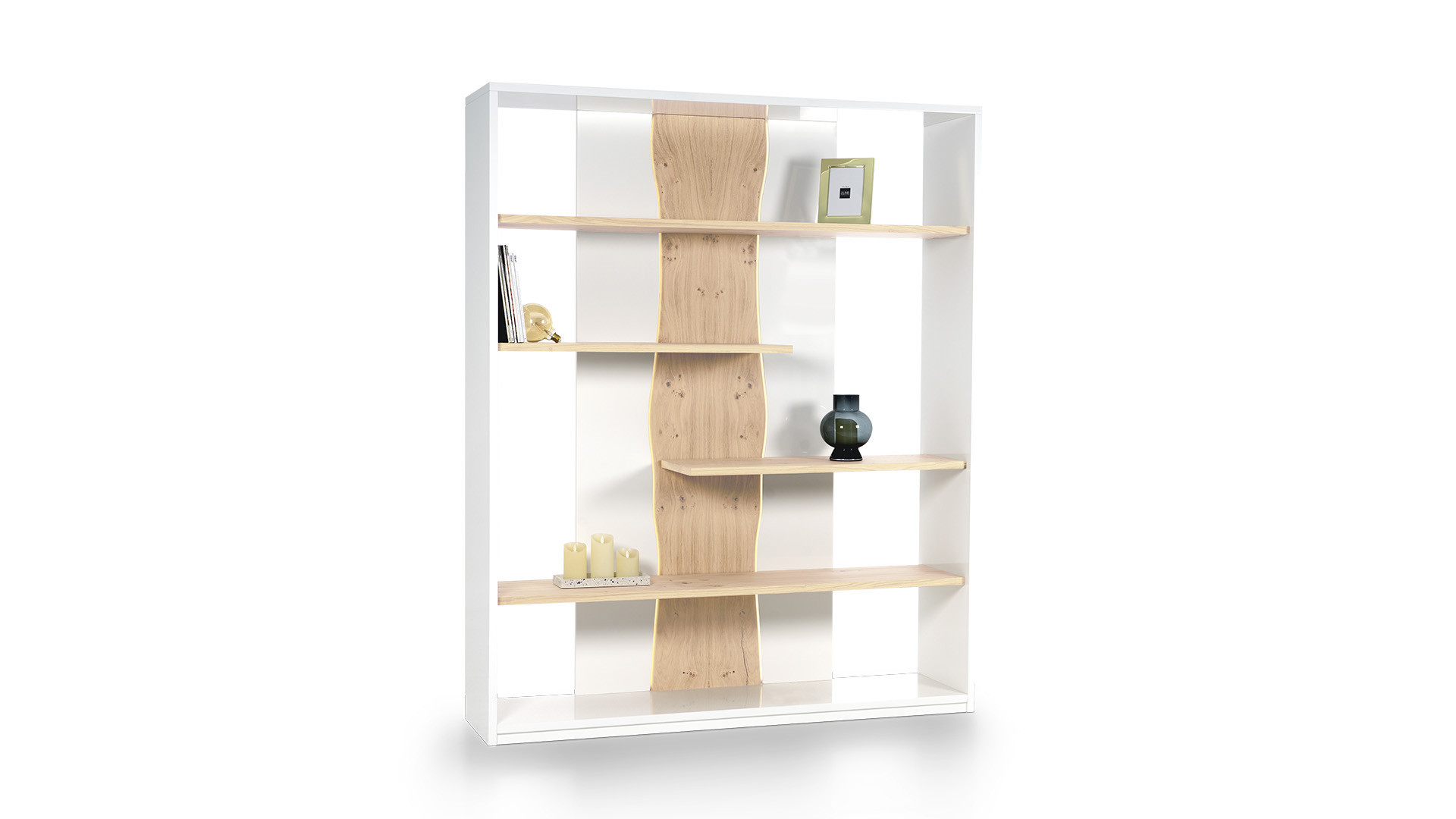 Bibliothèque en bois et laque RACINE