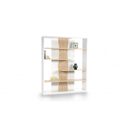 Bibliothèque en bois et laque RACINE