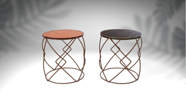 Bout de canapé DRUM | Forme tribale et design contemporain