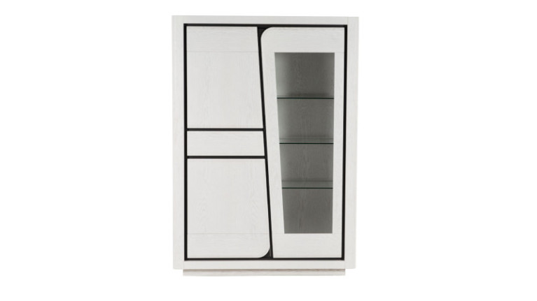 Vitrine COTTAGE traditionnel teinte blanchi