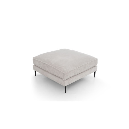 Pouf beige tissu velours CHIANTI