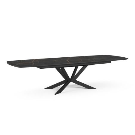 table extensible en céramique noir RAFAEL