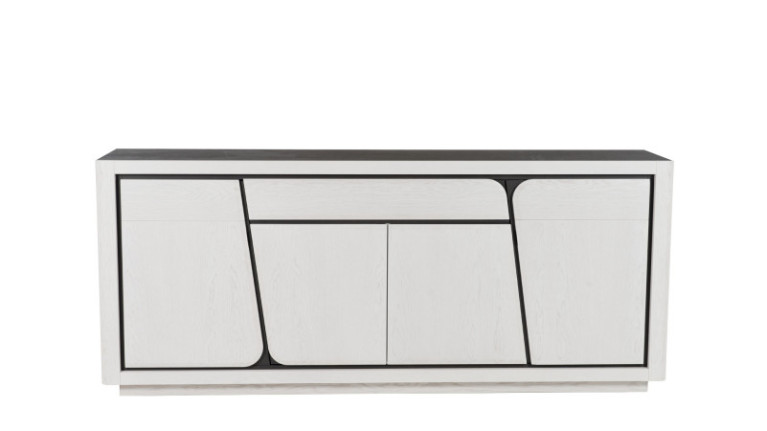 Buffet 4 portes en bois blanc COTTAGE