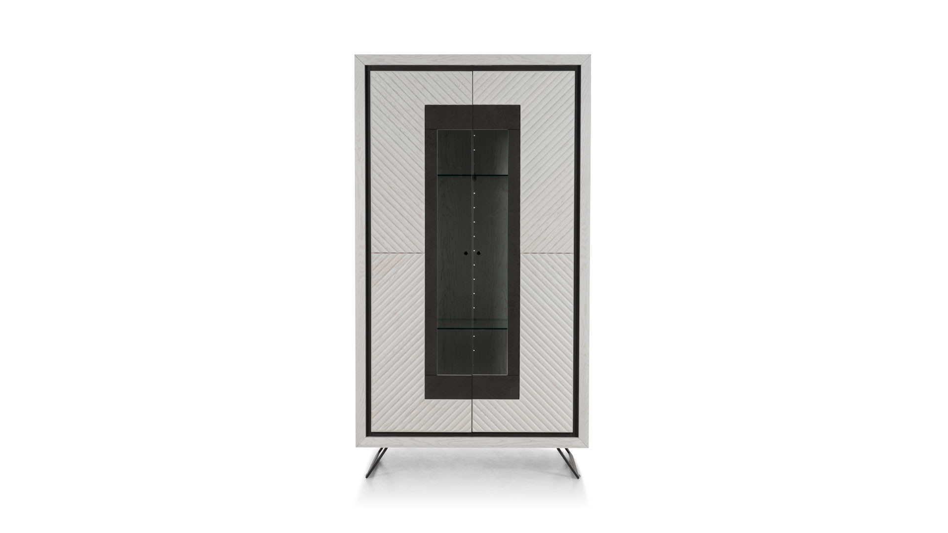Vitrine en chêne blanc et verre CANNES