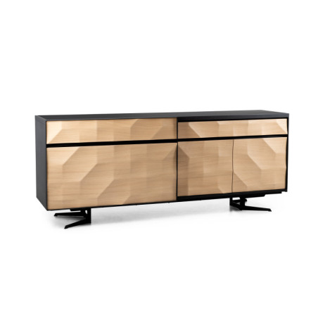 Buffet haut de gamme en bois et laque noir MONTECARLO
