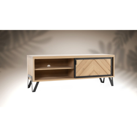 Meuble TV 2 portes abattantes RELIEF