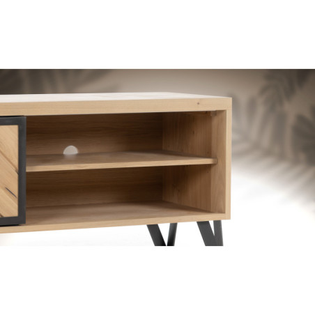 Meuble TV 2 portes abattantes RELIEF