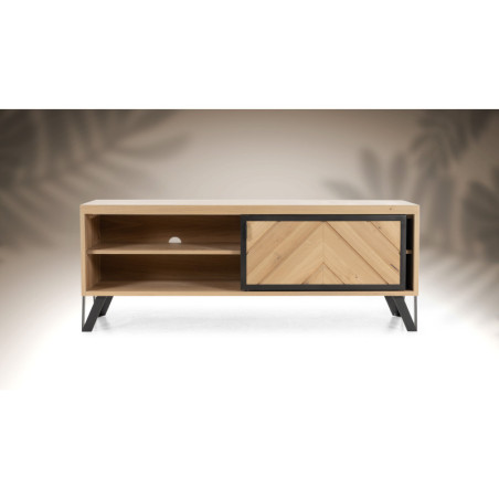 Meuble TV 2 portes abattantes RELIEF