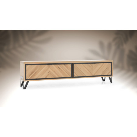 Meuble TV 2 portes abattantes RELIEF