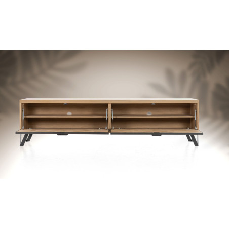 Meuble TV 2 portes abattantes RELIEF