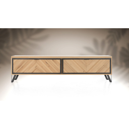 Meuble TV 2 portes abattantes RELIEF