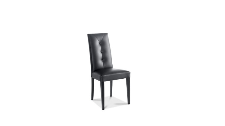 Chaise en tissu ZURIGO - Coloris de l'assise et du piétement entièrement personnalisables. Jolie chaise avec dossier.