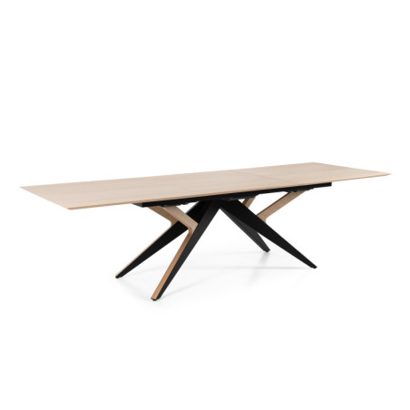 Table de repas extensible en bois et laque MONTECARLO